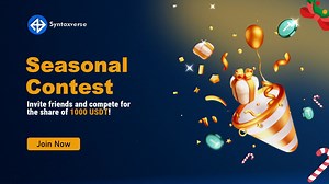 📣 Announcing: The Seasonal Referral Contest! Syntaxverse Seasonal Referral Contest is officially underway! Your chance to earn a special end-of-year gift. During this contest period, every successful referral you make automatically earns you an entry to win a share of the 1000 USDT Prize Pool! The more you refer, the better your odds! Start referring now to earn your spot! Visit the Contest Area in the app for all the rules and real-time tracking. Good luck, and happy referring! | SyntaxVerse