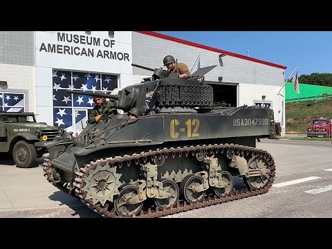 Driving a WWII M5A1 Stuart Tank