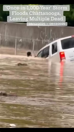 Catastrophic flash flooding has submerged entire neighborhoods in Chattanooga, Tennessee, with multiple fatalities reported. Dramatic footage shows a man smashing the back window of a vehicle to rescue a woman trapped in rising floodwaters. #news #BreakingNews #breakingnewstoday #chatanooga #chattanoogatennessee #tennessee #chattanoogatn #flashflood #flashflooding #flashfloods #flooding #floods #severeweather #SevereWx #SevereThunderstorm #WeatherAlert #WeatherUpdate | News is Dead