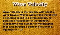 Wave Velocity - Overview ( Video ) | Physics