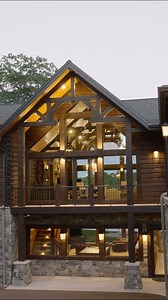 That view ✨😍 Welcome to @goldeneaglelogtimberhomes Timber Lake floor plan. 100% customizable. Use this floor plan as your starting point or replicate it. • Our complete package includes everything from personalized design and architectural plans to all the necessary building materials and finishes. • It’s tailored to fit your specific needs and style, ensuring that the home you build is uniquely yours. • If you’re looking to build a home like this, give us a call 1-800-270-5025 📱 🇺🇸🇨🇦 • #M