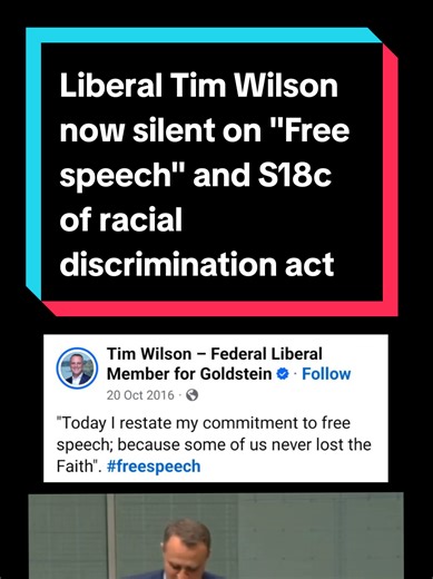 Tim Wilson's Silence on Free Speech and the Racial Discrimination Act