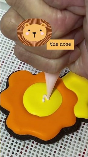 Animal cookies decoration with royal icing | Cute lion