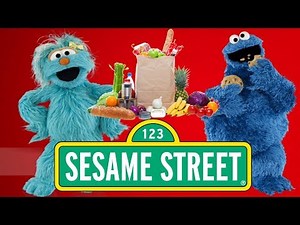 Sesame Street Rosita And Cookie Monster Checkout Food Numbers Kids Game