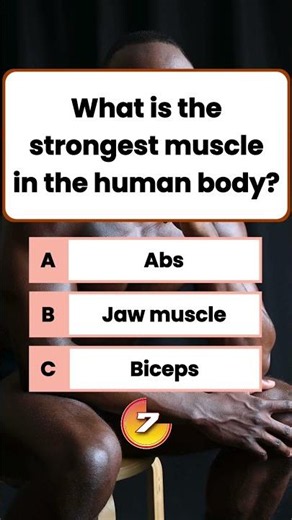 Only 1% Know 🤯 What Is the Strongest Muscle in the Human Body? 💪🦷 | Anatomy Quiz #AnatomyQuiz #Human