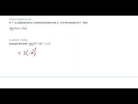 Evaluating LImits Using Direct Substitution
