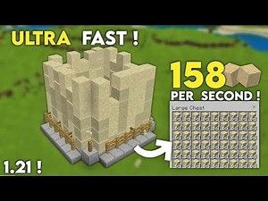 BEST 1.21 INFINITE SAND FARM in Minecraft Bedrock! (158 Sand Per Second)