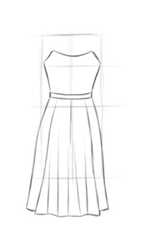 How to Draw a Dress - SUPER EASY ! Dress Drawing #shorts #art #drawing #shortsvideo