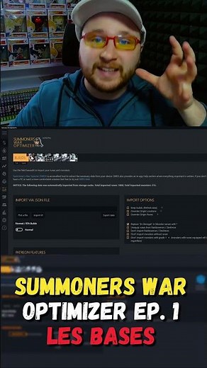 GUIDE SUMMONERS WAR OPTIMIZER, LES BASES DE CET OUTIL !! #summonerswar #guide #swop #shorts