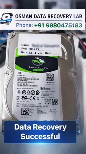 1TB Seagate Hard Disk Data Recovery Successful | Osman Data Recovery Lab | Call +91 9880475183