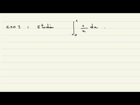 Exercice 1 : Intégrale généralisée