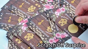 Haizct 50 Pack Forest Animal Theme Baby Shower Game Scratch Off Cards for Baby Shower, Baby Shower Activity and Idea?Help Mama Bear Find Her Lil Cub?