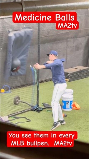 Medicine Balls. You them in every MLB bullpen. #Baseball #MA2tv