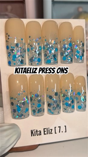 Handmade to order link in bio #nails #pressonnails #naildesign #encapsulation #glitter