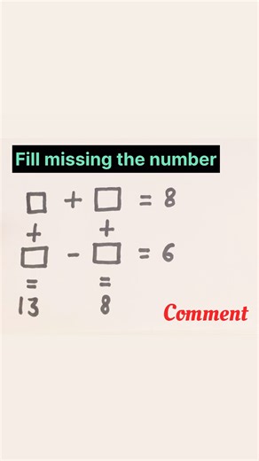 Fill missing the number ||#viral #maths #shorts #youtubeshorts #ytshorts #education #shortsfeed