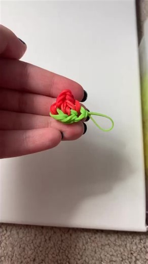 DIY Watermelon Loomless Charm Tutorial