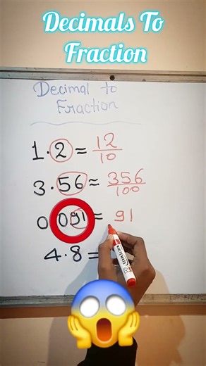 Decimals to fraction #short #explore #makeba #Decimal #fraction #maths