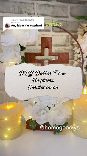 795K views · 23K reactions | ✨DIY Dollar Tree Baptism Centerpiece✨ #dollartreecommunity #dollartreecrafts #dollartree #centerpieces #crafting #homegoodiys #DIY #diycrafts | Home Goodiys | Facebook