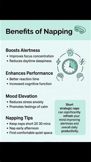Power of Naps: Amazing Benefits of Short Sleep 😴 #shorts #napping