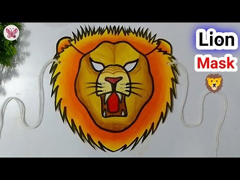 DIY Paper Lion Mask | Easy Animal Mask Craft for Kids | Lion Face Mask Making at Home