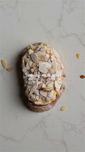 Almond Croissant on Toast — Easy Almond Butter Yoghurt Recipe