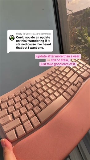 Logitech Wavekeys Ergonomic Keyboard 1 year update Pink