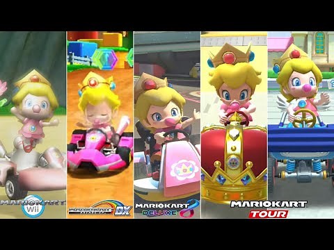 Evolution Of Baby Peach Characters In Mario Kart Games [2008-2020]