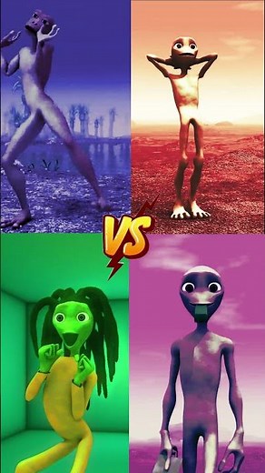 Blue Patila VS Orange Alien VS Green Alien VS Purple Alien 👽 #shorts #aliendance #alien #aliens