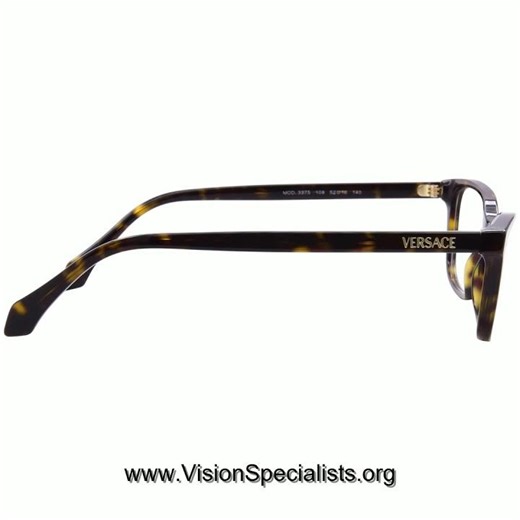 Versace VE3375 Eyeglasses Womens Full Rim Cat Eye Dark Havana108