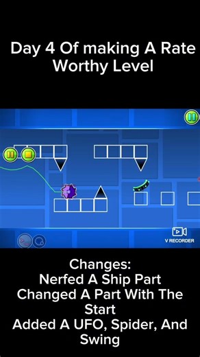 Day 4 Of Making A Rate worthy level In GD #gd #geodash #geometrydash #gdash #building #gdeditor