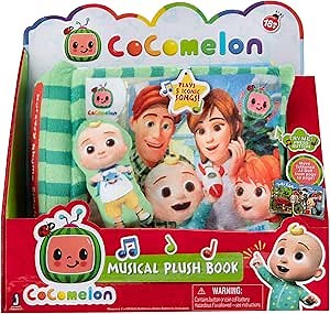 CoComelon Nursery Rhyme Singing Time Plush Book, Featuring Tethered JJ Plush Character Toy, for JJ’s Daily Musical Adventures – Books for Babies and Young Children