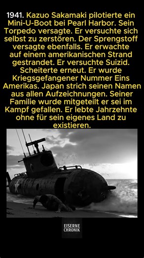 Der erste Kriegsgefangene von Pearl Harbor war Japaner und sein Land strich seinen Namen vor Scham