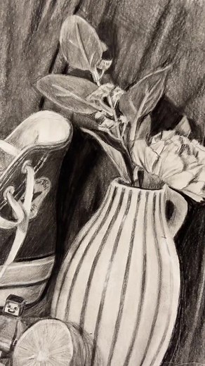 Anime Still Life Charcoal Drawing Tutorial