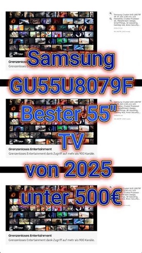 Samsung GU55U8079F – 55 4K TV von 2025 mit starkem Sound unter 500€