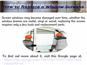 How to Replace a Window Screen