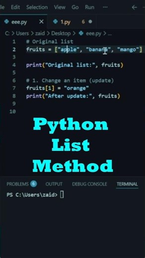 Level up your Python Lists! 💻 #coding #python #programming #ai