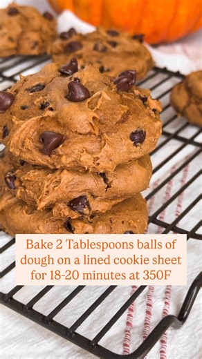 The EASIEST Pumpkin Chocolate Chip Cookies EVER!! 3 Ingredients: spice cake mix, canned pumpkin, and chocolate chips...just mix, scoop, and bake! Brb...going to go make another batch!! #pumpkinchocolatechipcookies #cakemixcookies #fallbaking | The Soccer Mom Blog - Positive Inspiration for Moms
