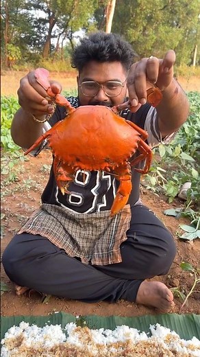 14KG KING SIZE CRAB RICE EATING CHALLENGE🦀😱 #shorts #seafood #crab