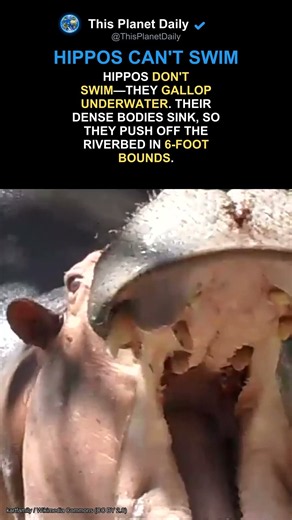 Why Hippos Never Actually Swim