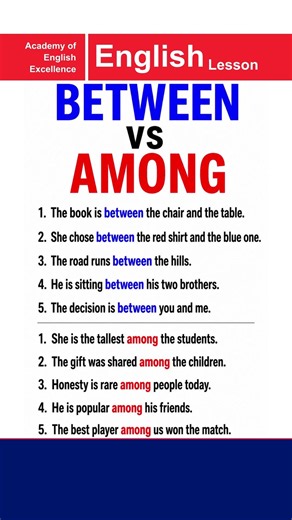 Between Vs Among | Beginners to Advanced Level | Academy of English Excellence #english