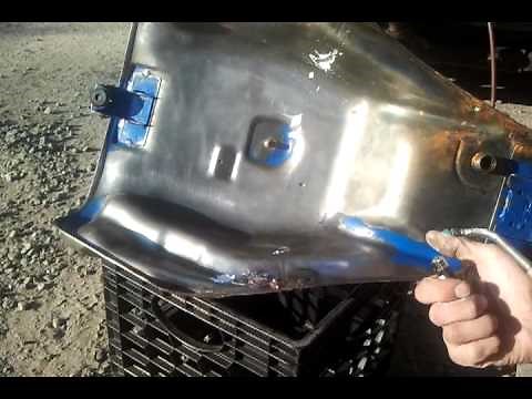 Gas tank repair brazing