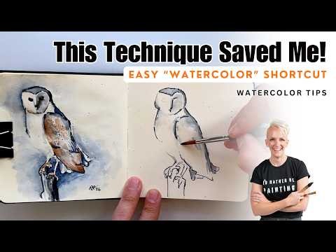 This Watercolor Trick Saved Me! - Watercolor with Pen & Ink