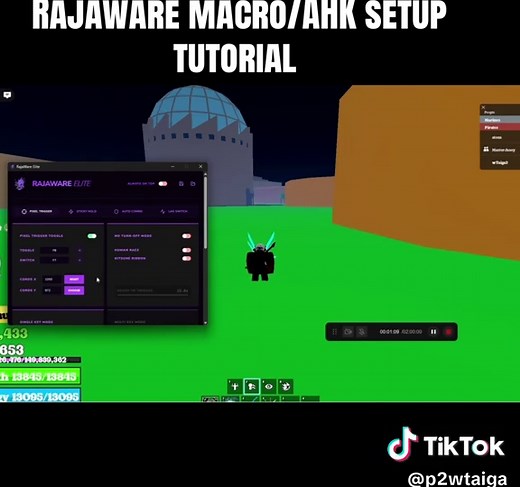 Rajaware macro/ahk setup tutorial #bloxfruits #roblox #macro #fyp #pvp