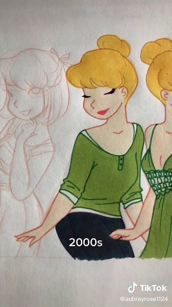 TINKERBELL ✨ #tinkerbell #fairy #disney #disneyprincess #art #artist #illustration #decades #fashion