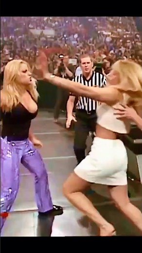 Trish Stratus vs. Stephanie McMahon- Whipping Match- WWF RAW April 2, 2001