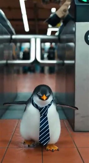 O Pinguim Executivo Está ATRASADO Para O Trabalho
