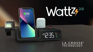 Conveniently charge all of your devices with Wattz 2.0. Update your alarm clock today! https://www.lacrossetechnology.com/products/616a-30357 #AlarmClock #WirelessCharging | La Crosse Technology