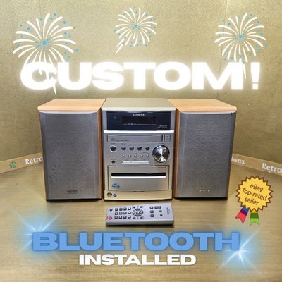 Aiwa Bookshelf Stereo Custom Bluetooth CD Player Tape Recorder AM/FM XR-EM50 | eBay