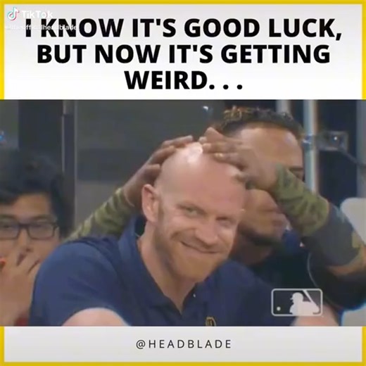 Baseball is back- time for the good luck head rubs! Just don't make it weird... #HeadBlade #LuckyHead | HeadBlade | Facebook