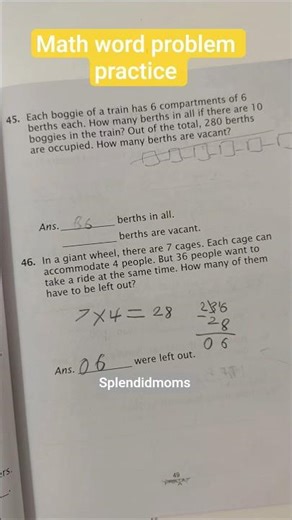 Math Word Problem Book #splendidmomsphonics #mathactivitybook